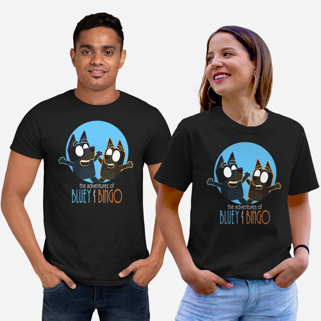 The Adventures Of Bluey And Bingo-Unisex-Basic-Tee-jasesa