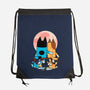 Heelers Gazing At The Moon-None-Drawstring-Bag-jasesa