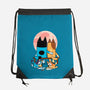 Heelers Gazing At The Moon-None-Drawstring-Bag-jasesa