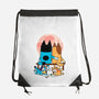 Heelers Gazing At The Moon-None-Drawstring-Bag-jasesa