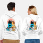 Heelers Gazing At The Moon-Unisex-Zip-Up-Sweatshirt-jasesa