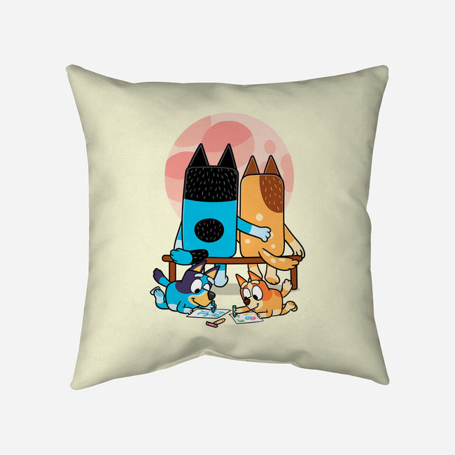 Heelers Gazing At The Moon-None-Non-Removable Cover w Insert-Throw Pillow-jasesa