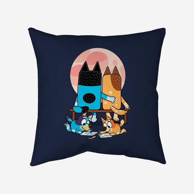 Heelers Gazing At The Moon-None-Non-Removable Cover w Insert-Throw Pillow-jasesa