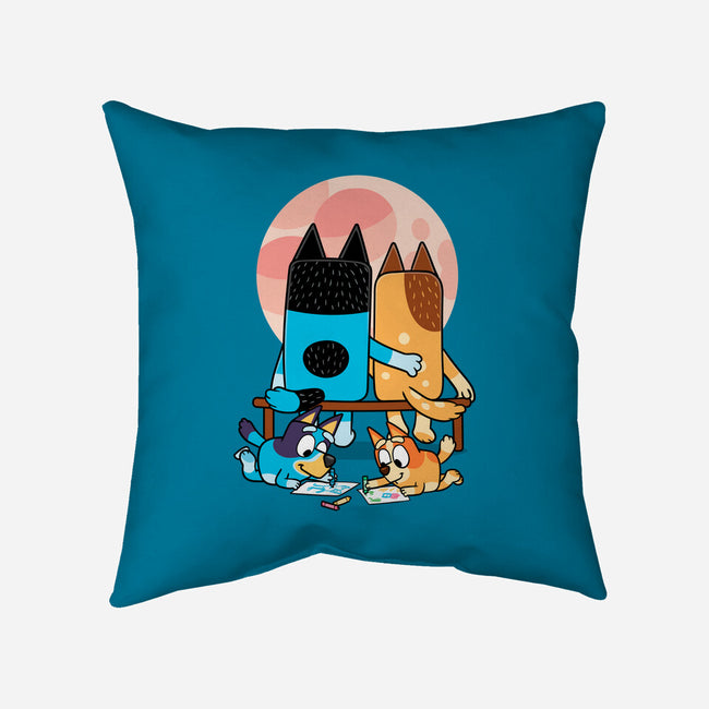 Heelers Gazing At The Moon-None-Non-Removable Cover w Insert-Throw Pillow-jasesa