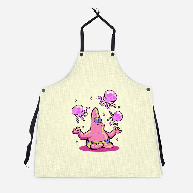 Star Meditation-Unisex-Kitchen-Apron-nickzzarto