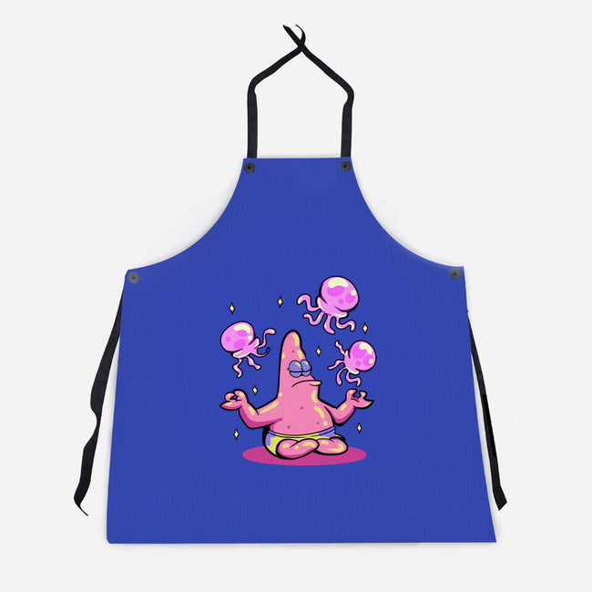 Star Meditation-Unisex-Kitchen-Apron-nickzzarto