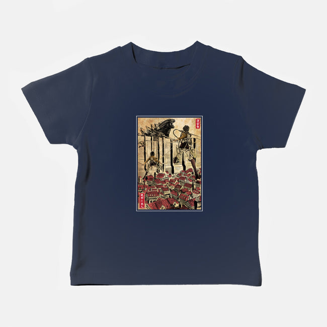 The King Of Monsters In Maria's Wall-Baby-Basic-Tee-DrMonekers