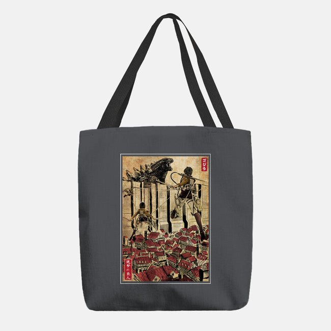 The King Of Monsters In Maria's Wall-None-Basic Tote-Bag-DrMonekers