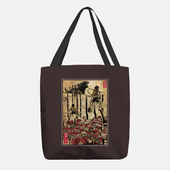 The King Of Monsters In Maria's Wall-None-Basic Tote-Bag-DrMonekers