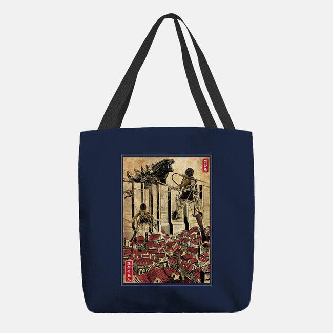 The King Of Monsters In Maria's Wall-None-Basic Tote-Bag-DrMonekers