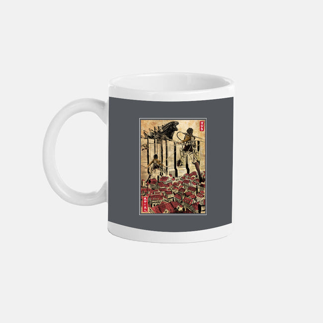 The King Of Monsters In Maria's Wall-None-Mug-Drinkware-DrMonekers