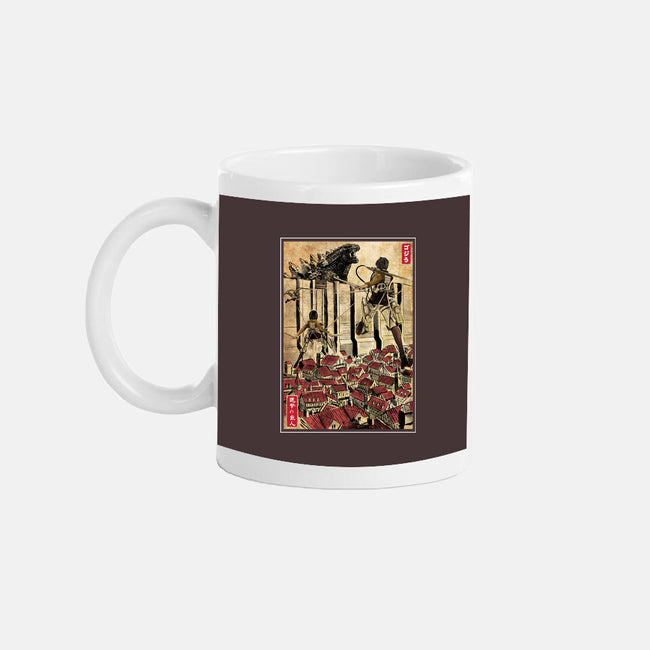 The King Of Monsters In Maria's Wall-None-Mug-Drinkware-DrMonekers