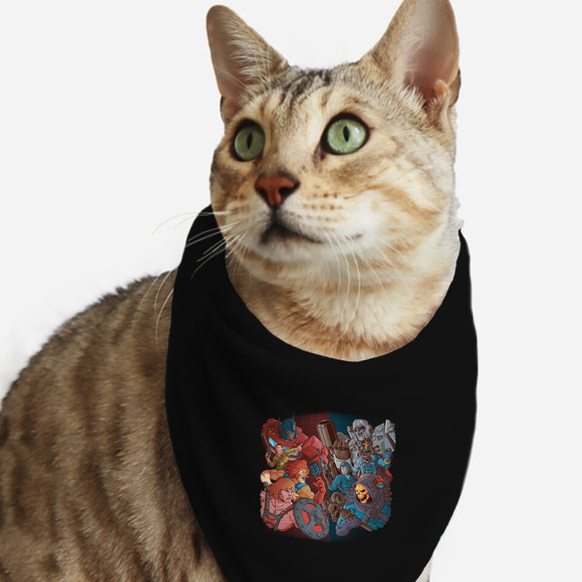 Cartoon Clash-Cat-Bandana-Pet Collar-Skullpy