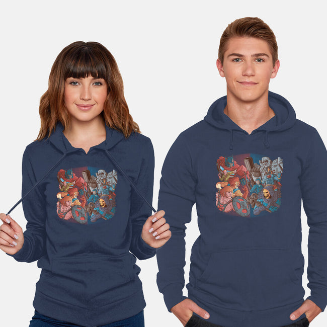 Cartoon Clash-Unisex-Pullover-Sweatshirt-Skullpy