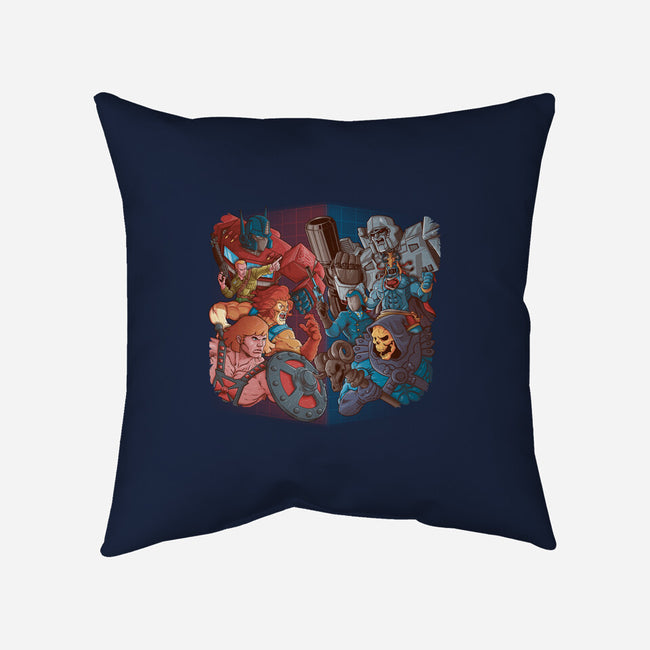 Cartoon Clash-None-Non-Removable Cover w Insert-Throw Pillow-Skullpy