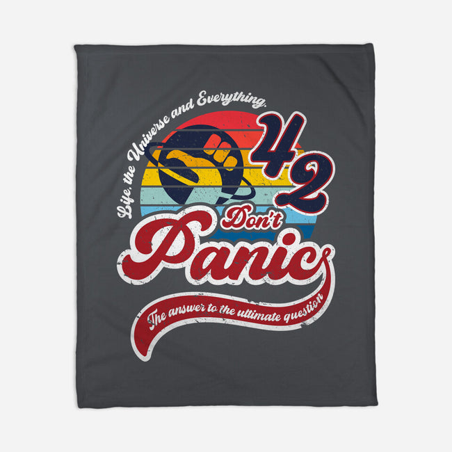 Don't Panic 42-None-Fleece-Blanket-DrMonekers