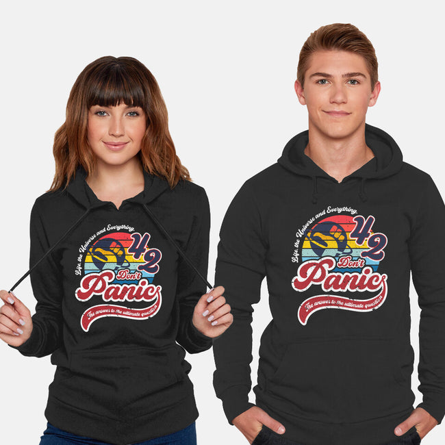 Don't Panic 42-Unisex-Pullover-Sweatshirt-DrMonekers