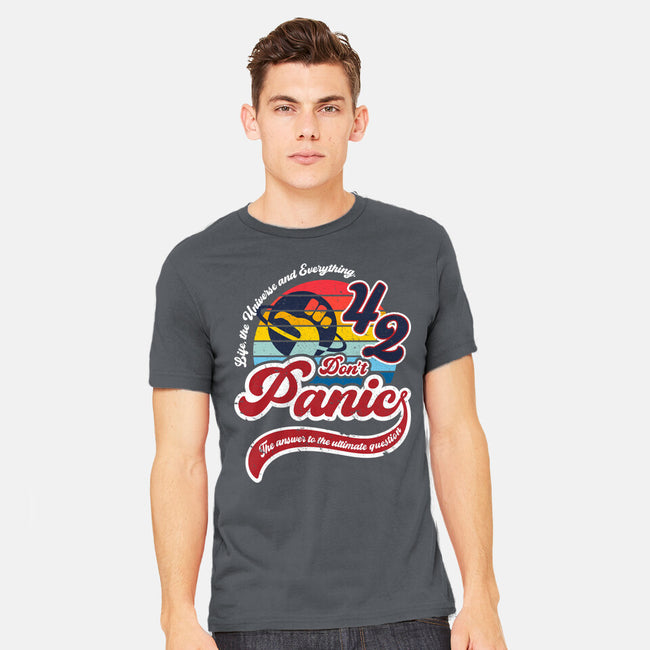 Don't Panic 42-Mens-Heavyweight-Tee-DrMonekers