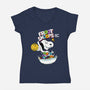 Froot Snoops-Womens-V-Neck-Tee-grevalra