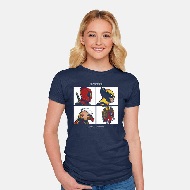 Saving The Multiverse-Womens-Fitted-Tee-grevalra