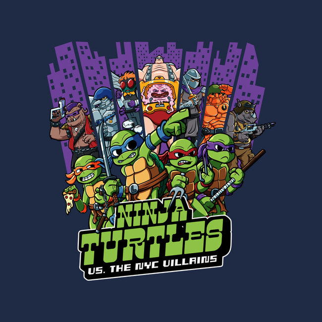 Ninja Turtles Vs The NYC Villains-Womens-V-Neck-Tee-Jc Jows