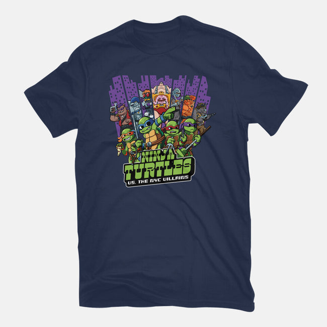 Ninja Turtles Vs The NYC Villains-Unisex-Basic-Tee-Jc Jows