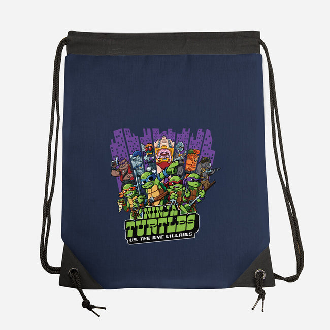 Ninja Turtles Vs The NYC Villains-None-Drawstring-Bag-Jc Jows