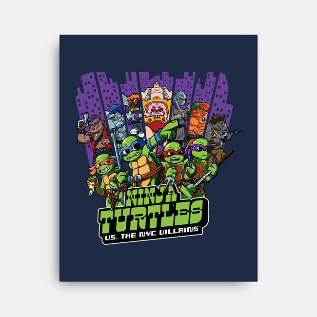 Ninja Turtles Vs The NYC Villains-None-Stretched-Canvas-Jc Jows