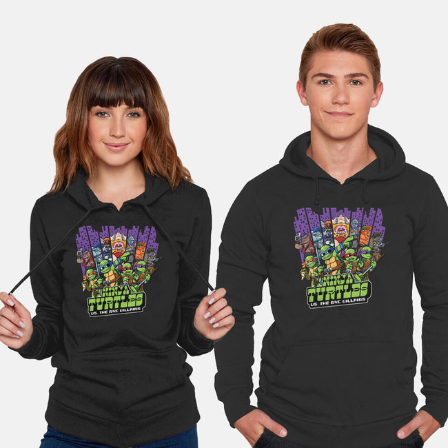 Ninja Turtles Vs The NYC Villains-Unisex-Pullover-Sweatshirt-Jc Jows