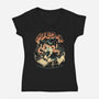 Moon Witch-Womens-V-Neck-Tee-eduely