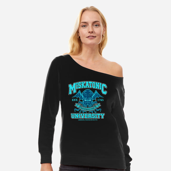 Miskatonic Metaphysics Dept-Womens-Off Shoulder-Sweatshirt-drbutler