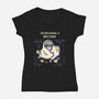 Becoming A Raccoon-Womens-V-Neck-Tee-yumie