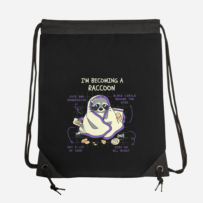 Becoming A Raccoon-None-Drawstring-Bag-yumie