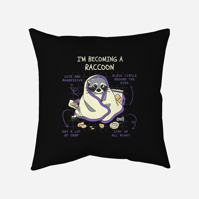 Becoming A Raccoon-None-Removable Cover w Insert-Throw Pillow-yumie