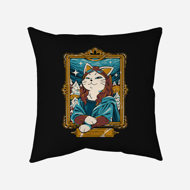 Meownalisa-None-Removable Cover w Insert-Throw Pillow-yumie