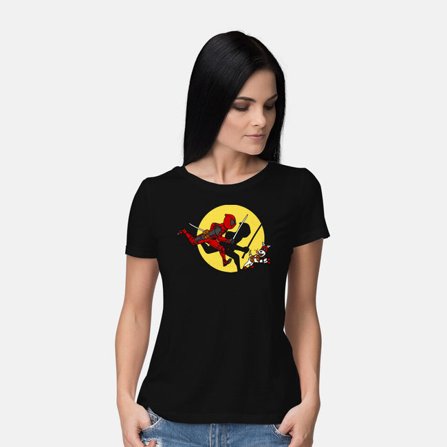 The Adventures Of Deadpool-Womens-Basic-Tee-drbutler