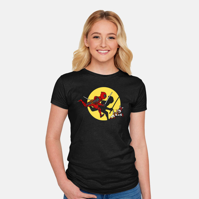 The Adventures Of Deadpool-Womens-Fitted-Tee-drbutler