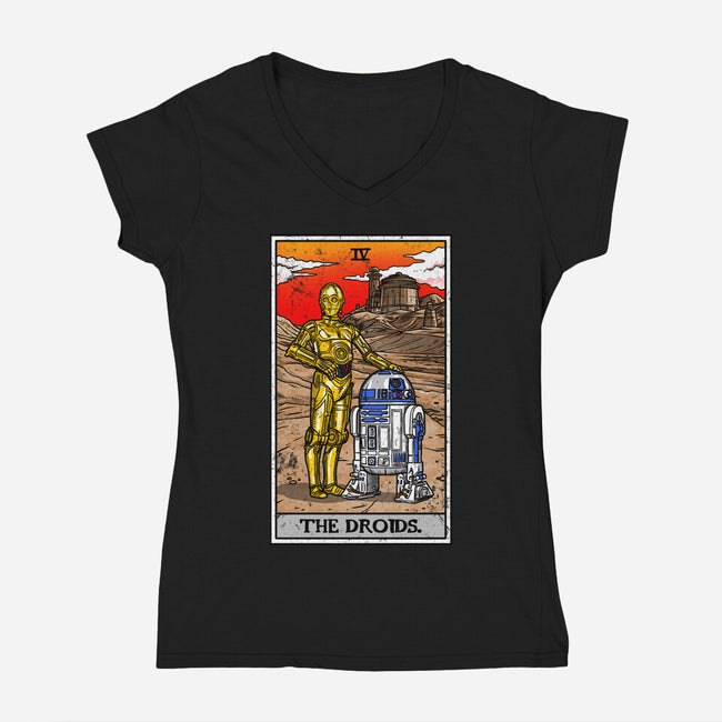 The Droids Tarot-Womens-V-Neck-Tee-drbutler