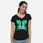 The Rogue-Womens-V-Neck-Tee-rocketman_art