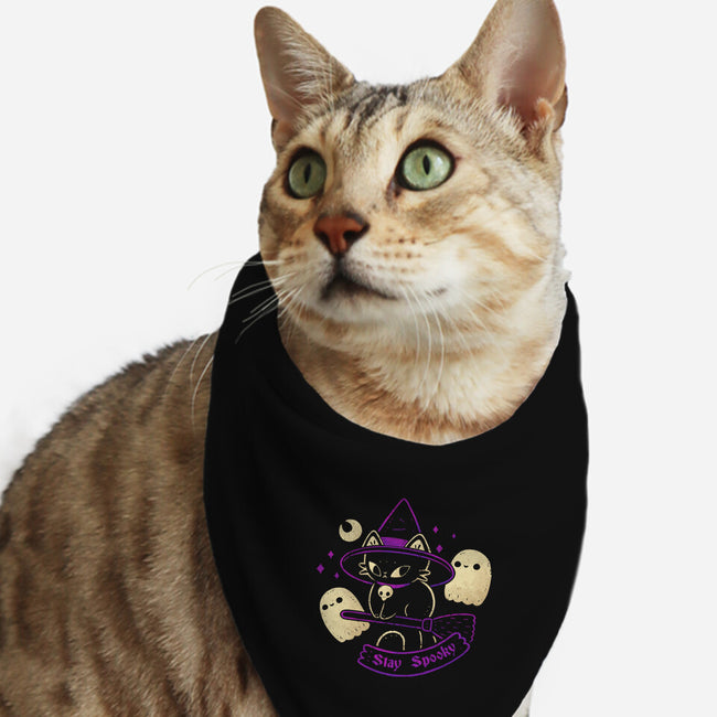 Witch Cat Stay Spooky-Cat-Bandana-Pet Collar-xMorfina