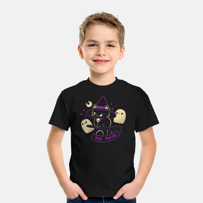 Witch Cat Stay Spooky-Youth-Basic-Tee-xMorfina