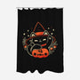 Halloween Maneki Neko-None-Polyester-Shower Curtain-xMorfina