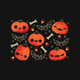 Cute Smiling Pumpkins-Womens-Fitted-Tee-xMorfina