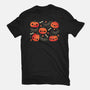 Cute Smiling Pumpkins-Womens-Fitted-Tee-xMorfina