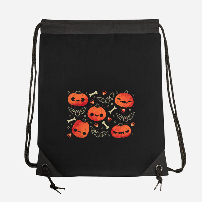 Cute Smiling Pumpkins-None-Drawstring-Bag-xMorfina