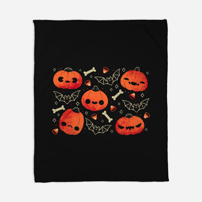 Cute Smiling Pumpkins-None-Fleece-Blanket-xMorfina