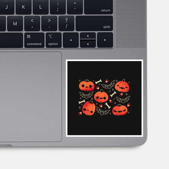 Cute Smiling Pumpkins-None-Glossy-Sticker-xMorfina