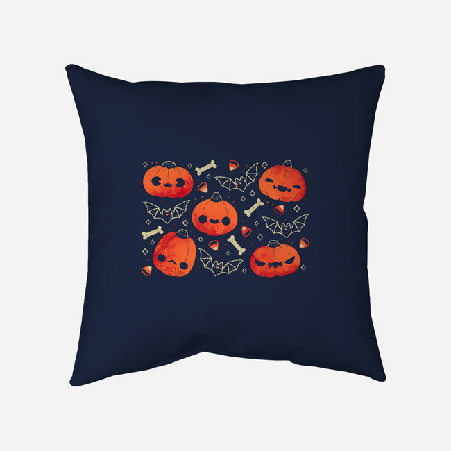 Cute Smiling Pumpkins-None-Removable Cover w Insert-Throw Pillow-xMorfina