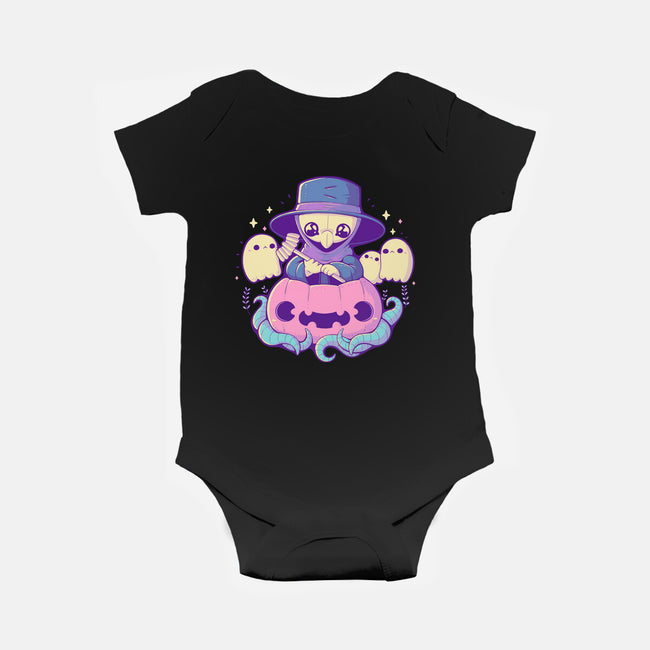 Cute Plague Doctor Pumpkin-Baby-Basic-Onesie-xMorfina