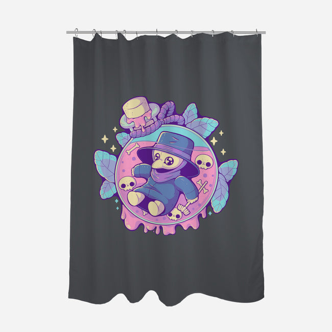 Cute Plague Doctor In Jar-None-Polyester-Shower Curtain-xMorfina